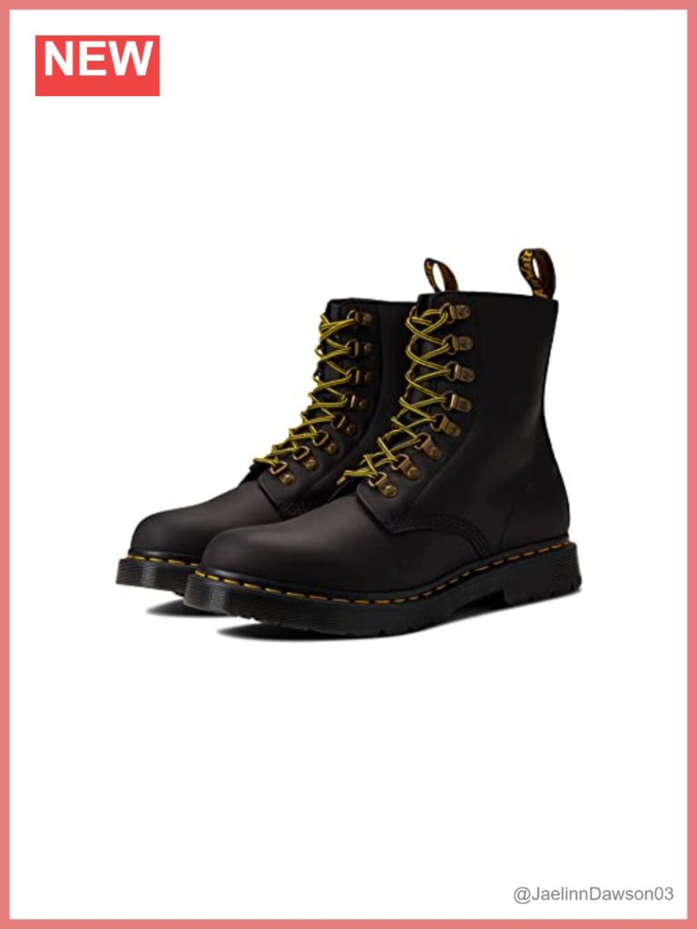 Dr. Martens 1460 Pascal Mid Calf Combat Boots Leather Fleece Lined WinterGrip